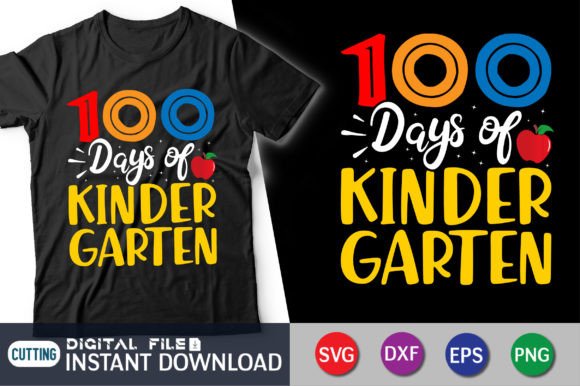 100 Days of Kindergarten Funny School – A Graphics Asset for Crafts and Merch