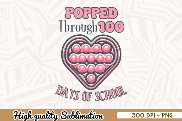 100 Days of School Pop It Png for Crafts and Graphics