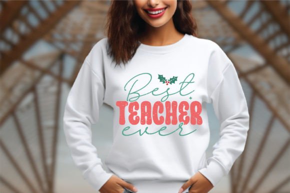 Best Teacher Ever Retro Sublimation Graphics for Crafts
