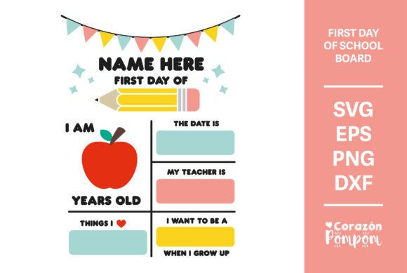 First Day of School Board Embroidery Design Review