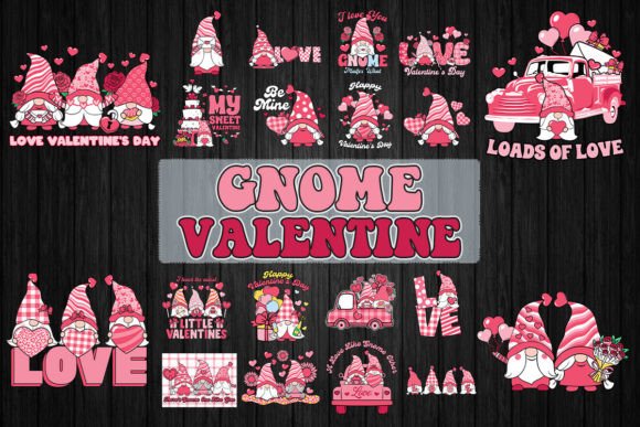 Gnome Valentine SVG Bundle: A Versatile Graphic Design Asset for Creative Crafts