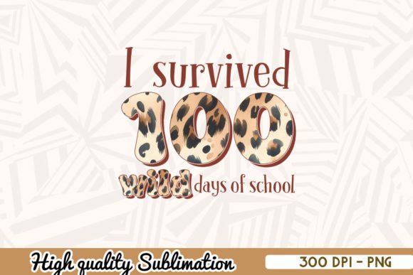 I Survived 100 Days of School Png for Crafts and Graphics