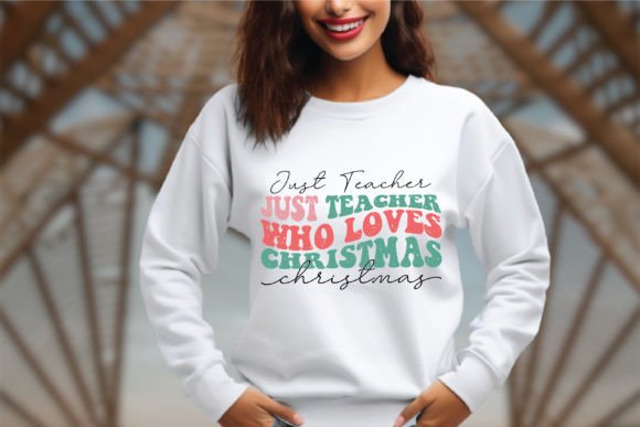 Just Teacher Who Loves Christmas Retro T: A Versatile Graphic Design Asset for Crafts