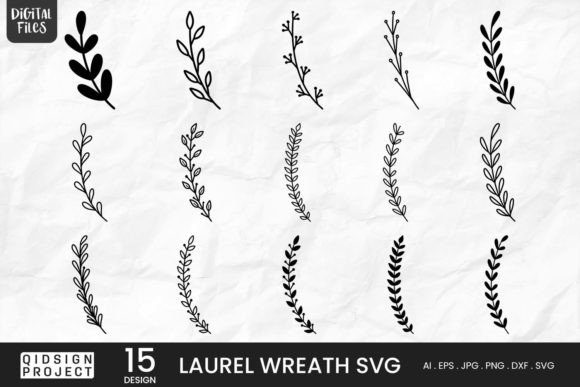 Laurel Wreath SVG 15 Variations for Crafts and Graphics