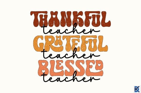 Retro Thankful Teacher Grateful Teacher: A Versatile Graphic Design Asset for Crafts & Merch