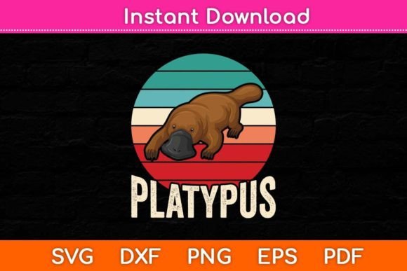 Retro Vintage Platypus SVG Design: A Timeless Graphic for Local Business Branding