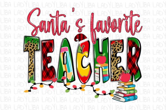 Santa’s Favorite Teacher Leopard PNG: A Versatile Graphic for Crafts and Branding