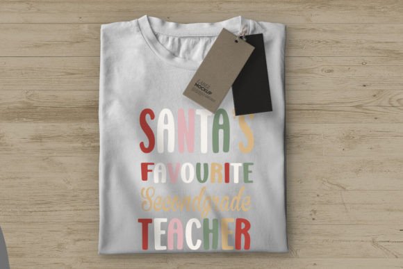 Teacher Christmas PNG, Santa 2nd Grade – A Festive Graphic Design Asset for Crafts and Branding
