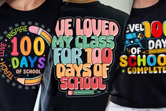 Unique 100 Days of School Design Bundle for Crafts & Graphics